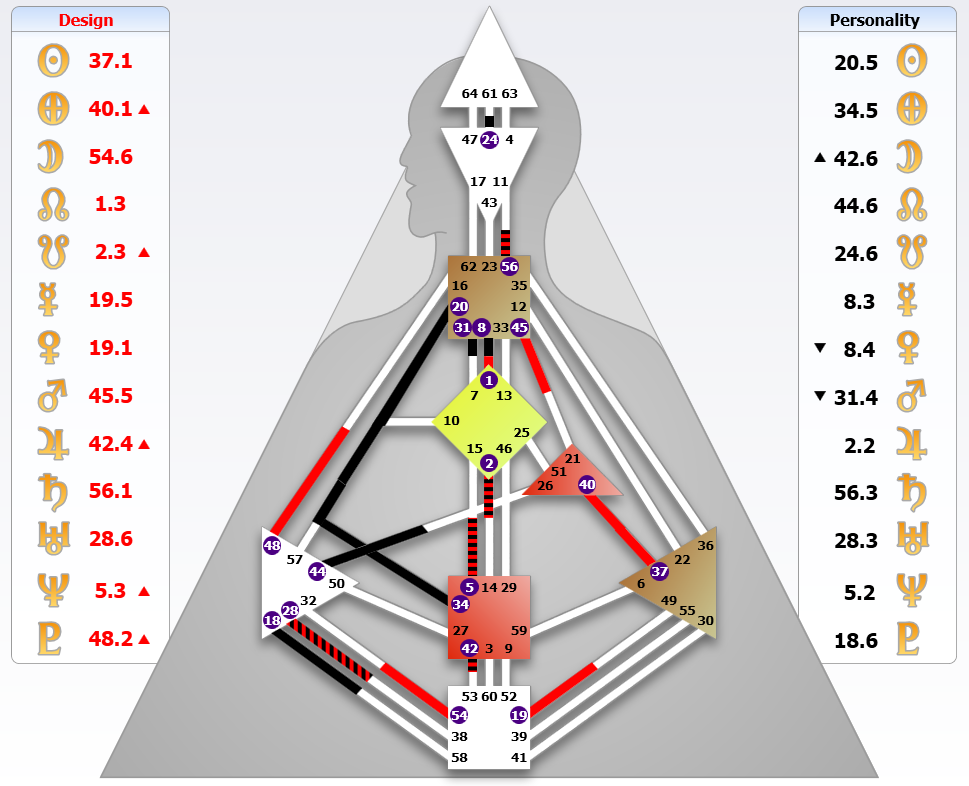 Gisela Schneider, HDS Chart, Manifestierende Generatorin 5/1